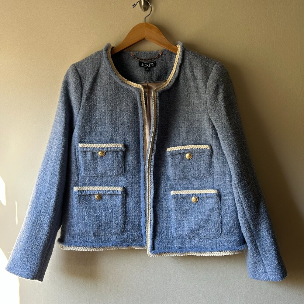 J Crew Lady Jacket light blue
